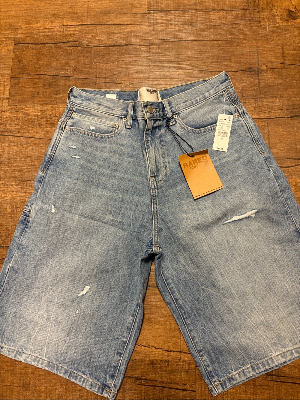 Pacsun Rare Denim Light Blue Distressed Denim Jean Shorts